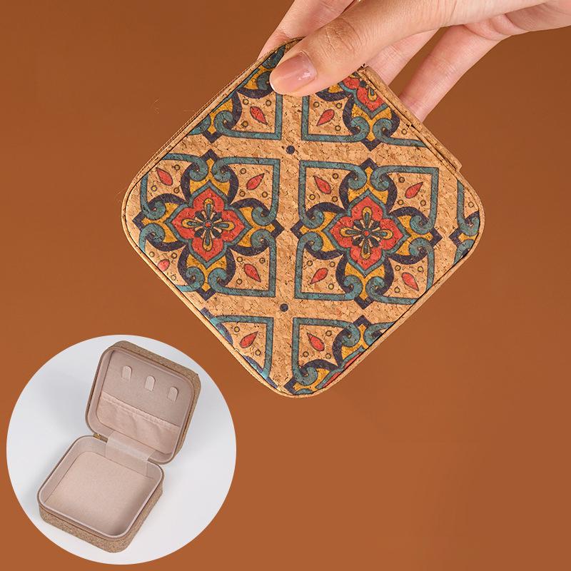 

Ретро Мини-коробка для хранения ювелирных изделий Портативный домашний дорожный футляр для хранения сережек ожерелий для женщин Органайзер для колец