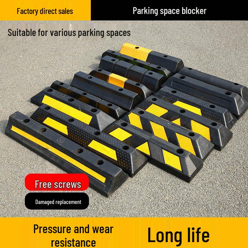 Rubber-Plastic Double Wheel Stopper Parking Device
