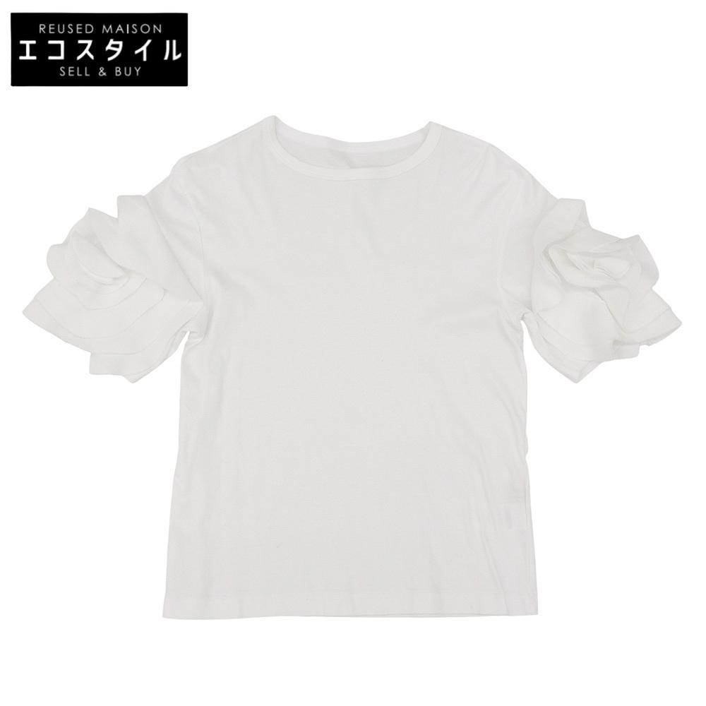 Cygne Excellent Condition Women's White Floral Print Zt-shirt, Cotton, White, Size CYJ-T006 Tops FREE whiteUsed