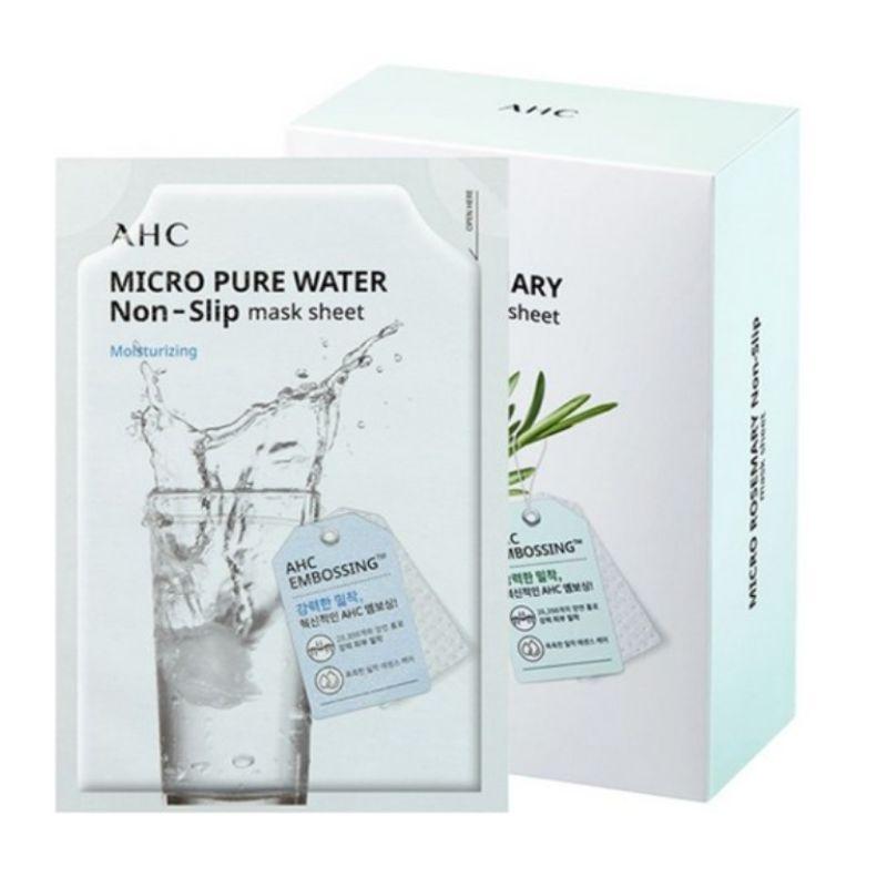 AHC Micro Pure Water Adhesion Sheet Mask Deep Hydrating Facial Mask Set 33ml x 10pcs