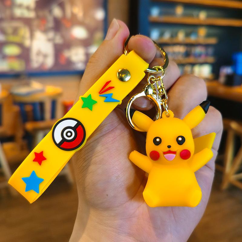 

PVC Pikachu Sitting Keychain Cartoon Figurine Cute Gift for Women Couple s Bag Keychain Y2k Fashion Toys Anime Cartoon
