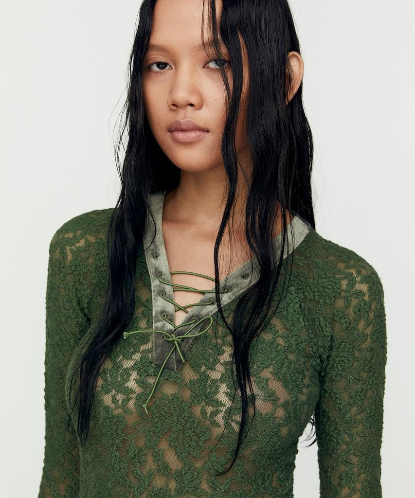ADSB ANDERSSON BELL Rose Lace Bodysuit Atb1192W(Khaki)