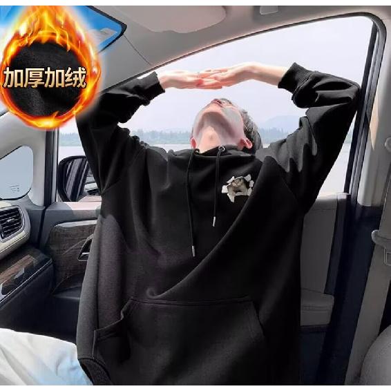 Hong Kong Style Retro Sweater Men's Spring and Autumn Men's Hooded Sweater American Heavy High Street Ins Fashion Brand Baggy Coat