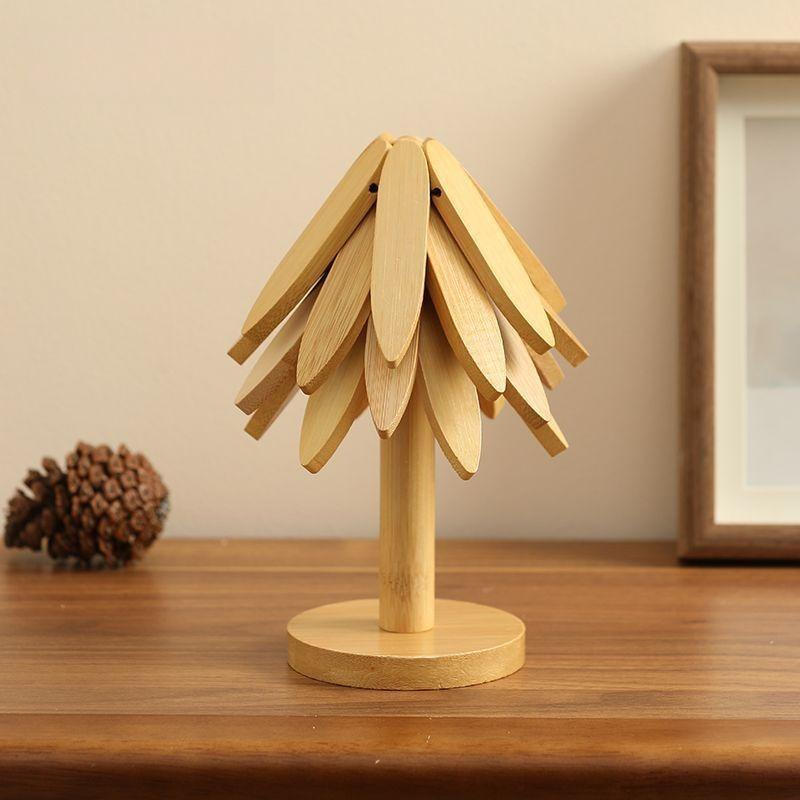

Tree Coasters Wooden Tree Shape Trivet Set Anti Scalding Cookware Coaster Home Decor Tools for Hot Dishes Pot Bowl Teapot Pans Placemats