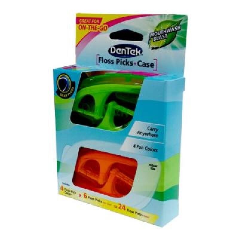 Dentec On the Go Portable Floss Case, 4-Pack, Travel Size 3466