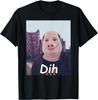Funny Dih Brainrot Gen Z Humor TShirt Cotton  Heavyweight Casual Tee Pig Meme  Oversized T Shirt Graphic T Shirts Men Clothing