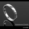 Gin No Hammered Slim Silver 925 Ring Simple [Shinjuku Kura] (Size 11) Men's
