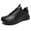 Heißverkaufte Baumwollschuhe mit breiter Spitze wasserdichte Leder-Samt-Sneaker breite Leiste warm Winter Schwarz