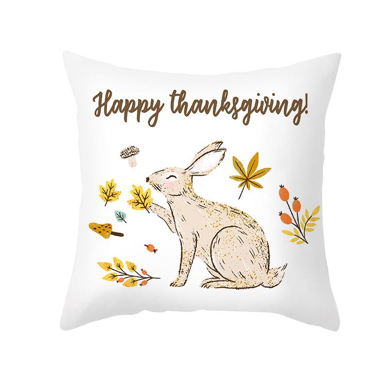

New Thanksgiving Cushion Cover Yellow Pumpkin Sunflower Office Cushion Cover Sofa Cushion Cover 45 * 45Cm (without pillow core)