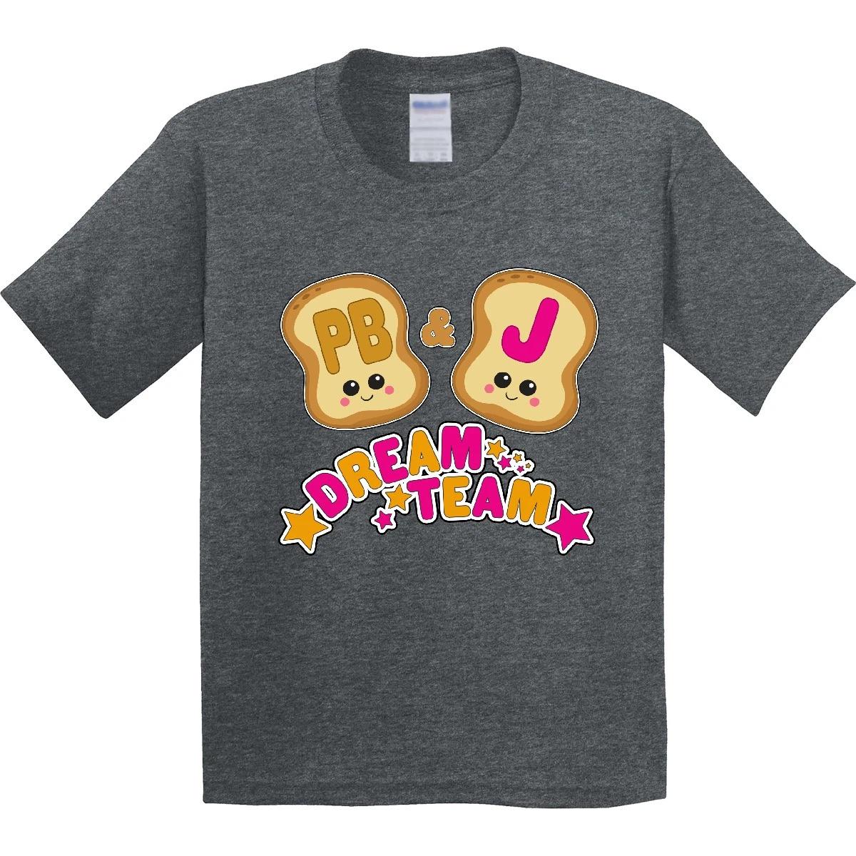 Inktastic Dream Team Peanut Butter And Jelly Youth kids boys T-Shirt Food Humor Pb & J Jam 100