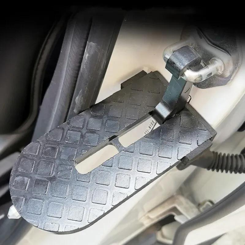 Hliníkový schůdek do auta - Přenosný skládací pedál do dveří se střešním přístupem a čisticím hákem amagi