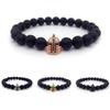 Unisex Fashion Beaded Bracelet Chic Crown Helmet Decoration Hand Chain