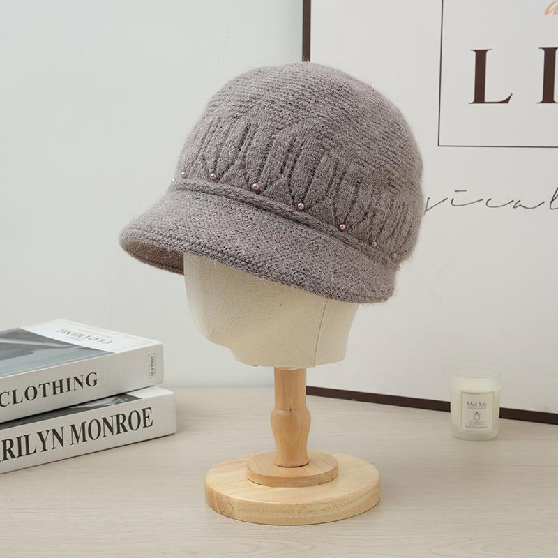 Autumn and Winter Hats for Women  Fashionable and Versatile Plush Hat Outdoor Casual Cold Proof Wool Hat Can Scarf Warm Suit