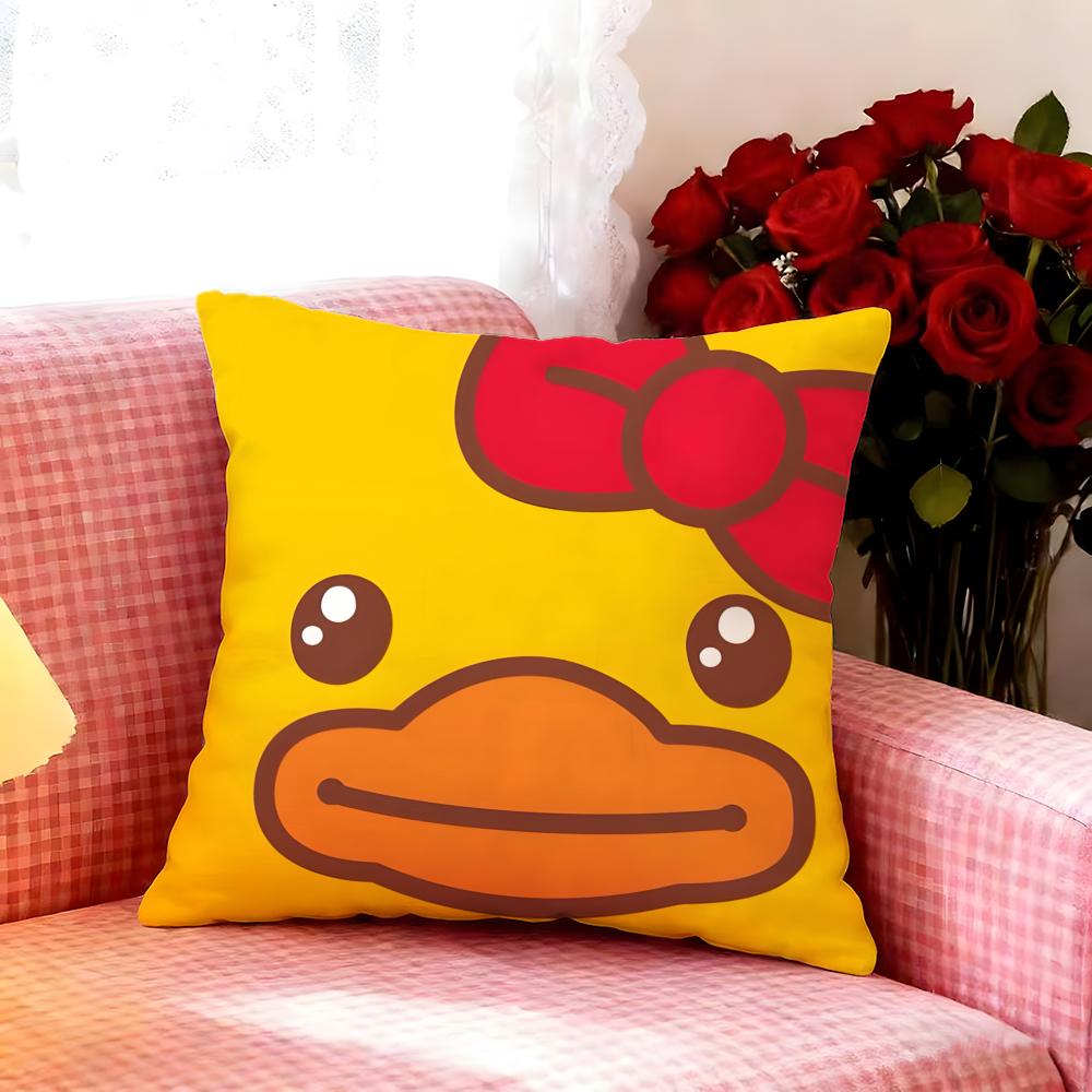 Cute Brand B-B.Duck Cushion Cover Premium Soft Pillowcase Skin-Friendly Breathable Multi-Purpose For Home Office Travel