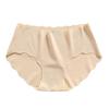 Slip pentru femei, de culoare solidă, cu talie medie, fără sudură, netedă, subțire, pentru femei, lenjerie moale pentru ridicarea șoldului