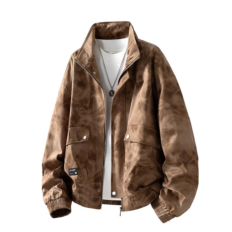 

Новая куртка большого размера, мужская, с лацканами, граффити, волшебное золото, персонализированное пальто с принтом M