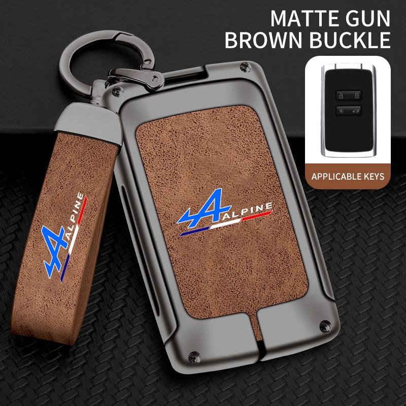 New Zinc Alloy Leather Car Key Case Cover Shell For Alpine A290 GTS A110 Espace Austral Duster Lodgy Spring Koleos Captur Kadjar