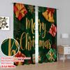 2pcs,2D Plane Printing Popular Curtain Panels Tree and Presents Polyester Woven (without Rod) Decorations Outdoor for Living