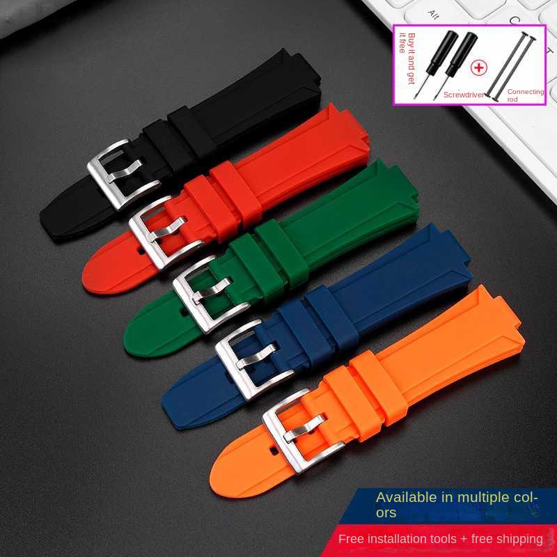 Bracelet de montre convexe Bracelet en silicone pour timex T2N738 T2N739 T2N720 T2N721 T49706 Bracelet de montre à boucle déployante Bracelet en caoutchouc 24X16mm