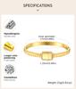 Kostenloses personalisiertes Initialen-Armband für Damen, Armreif, Personalisiertes Namens-Zirkonia-Armband, Edelstahl Liebe Freundschaft Schmuck