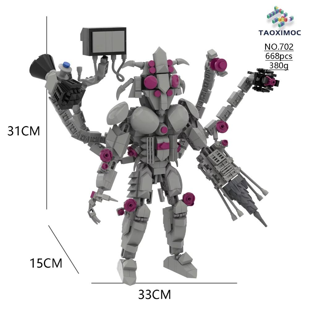 Moc Skibidi Toilet Action Figures Builing blocks,Camerman Titan Speakerman Surveillance Man TVMan Boys Bricks Toys For Kids Gift