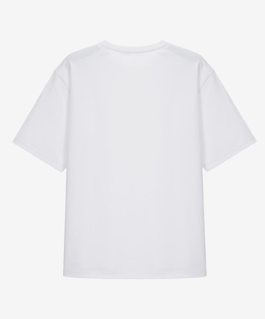 BASIC HOUSE Uni Cool Ponte Short Sleeve T-Shirt White Lyts3103 (Type A)