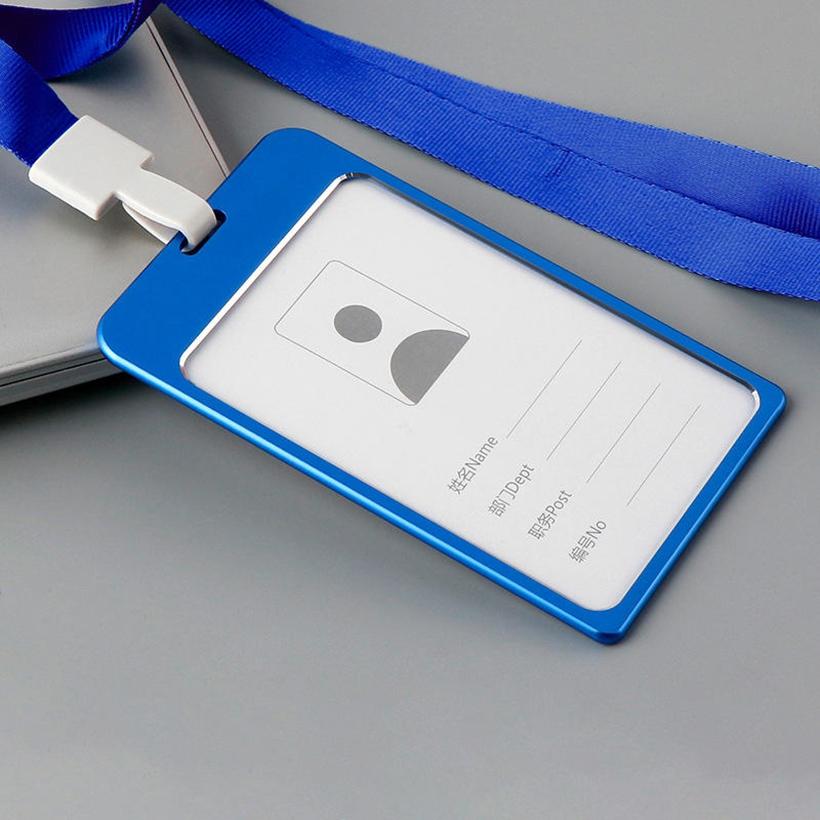 Work Badge Holder Removable Lanyard Multi-Purpose Vertical ID Card Holder Protector Case with Clear Window