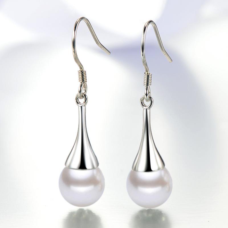 Elegante Perlenohrringe, Modeschmuck für die Ohren in Tropfenform, Koreanische Version, Personalisierte Süßwasser-Tropfen-Damenohrringe.