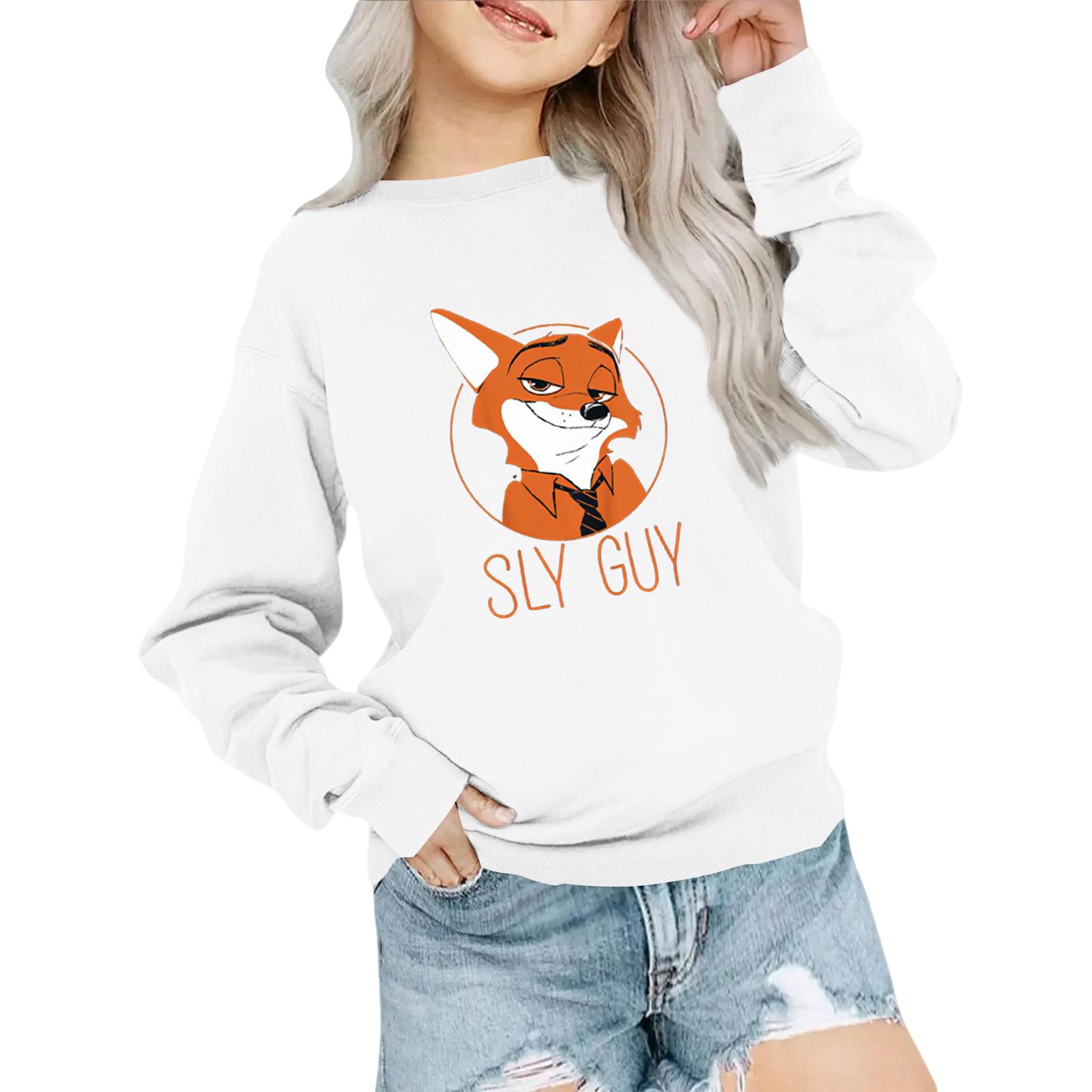 

Children s Fashionable Loose Casual Long-sleeved Printed Collar Sweatshirt 160 белый