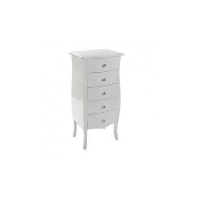 High White Lacquered 5-drawer Commode CAGLIARI