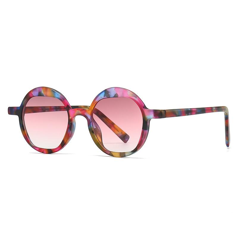 

New Fashion Vintage Round Sunglasses Women For Men Shades Trending Luxury Brand Designer Thin Frame Pink Punk Sun Glasses UV400 розовый