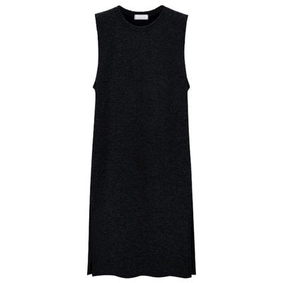 Autumn and Winter Dress for Women New Large Size Slit Knitted Mid-length Winter Strap Sleeveless Base Hip-packing Vest Skirt