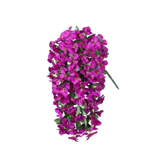 Artificial Bougainvillea Flower Faux Hanging Bougainvillea for Outside Long Trailing Vines Fake Flower for Door Porch Planter Urn Patio Balcony Decor