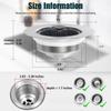 Upgraded 3 In 1 Kitchen Sink Drain Strainer - Stopper Set, Stainless Steel Kitchen Sink Stopper, Pop Up Anti-Clogging Sink Strainer Basket Filter for