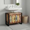 Washbasin Cabinet Multicolored Solid Reclaimed Wood