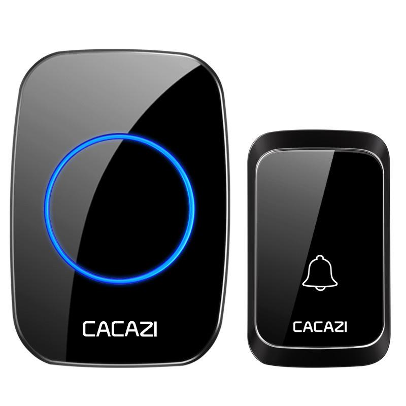 Smart Cordless Waterproof Battery-Powered Doorbell чёрный