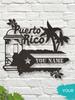 Metal Wall Art Puerto Rico Home Decor, Personalized Iron Plaque for Living Room Kids Room Hanging