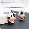 Mini Cow Sound Light Fidget Keychain Cartoon LED Eyes Cow Pendant Cow Bag Pendant  Daily Decor