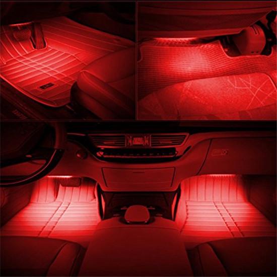 Buy 4Piece Car Atmosphere Light, LED Car Interior Light Underdash Lighting Kit,Auto Car Floor