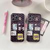 Cartoon Star Stickers Double Layer IMD Phone Case for iPhone 14/15/17 Pro Max