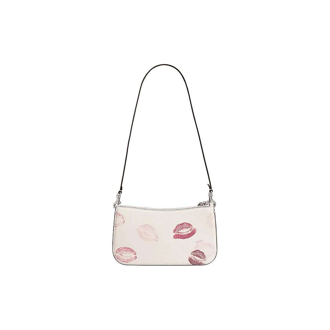 

Coach Penn 21 Lip Print Zipper Closure Leather Crossbody Shoulder Bag Small Women bags Silver Chalk CR742-LHCAH Basic Set (Bag+Dust Bag)