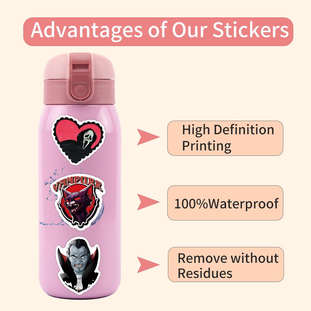 55 New Vampire Doodle Stickers Decorate Suitcase Mobile Phone Cartoon Personalized Stickers