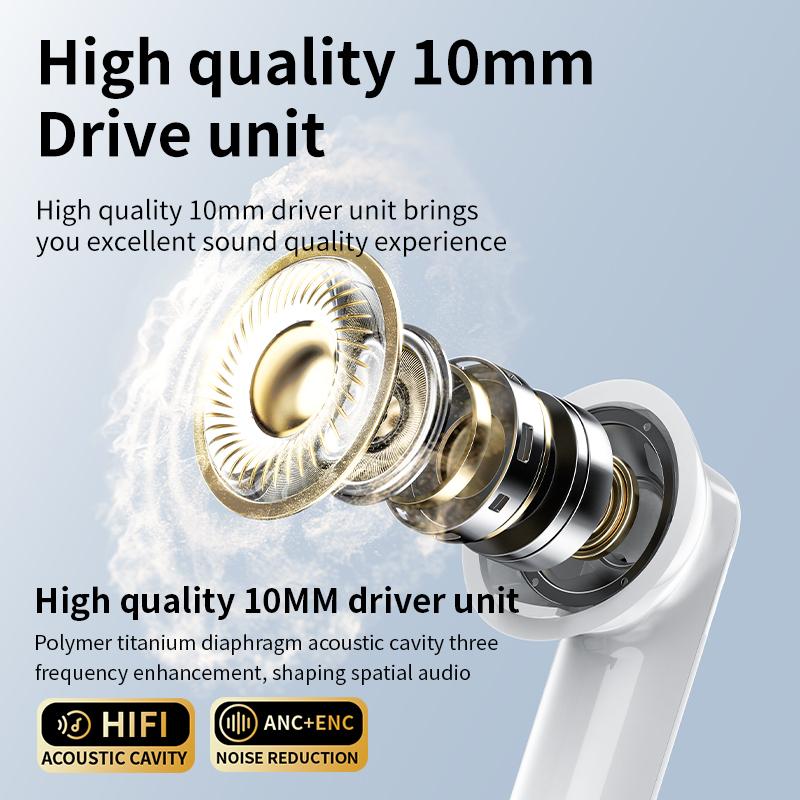 AI Translator Bluetooth 134 Languages Noise Cancelling Bluetooth 5.4 Headset Instant Translator Smart Voice Real Time In-ear