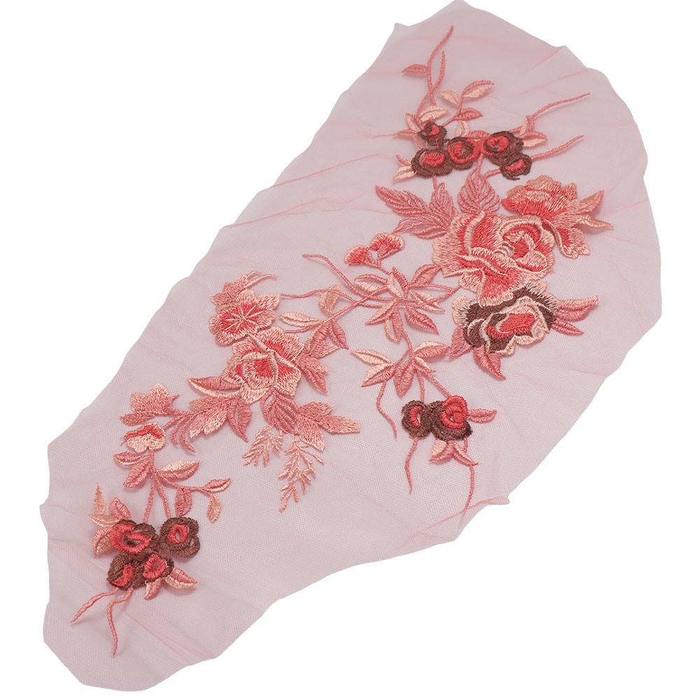 Elegant Clothing Applique Lace Fabric Clothes Patches Flower Embroidered Patches  Sewing