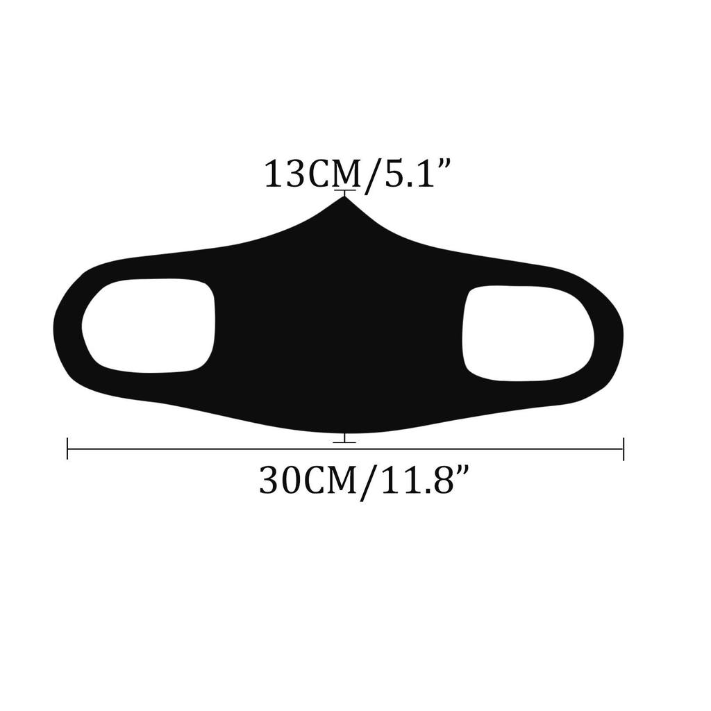 1PC Adult Printed Ice Silk Mask To Against Dusts And Haze Mask