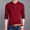 Herren Business Casual Polo Langarm T-Shirt Sommer Bequem und Atmungsaktiv Einfarbiges Oberteil