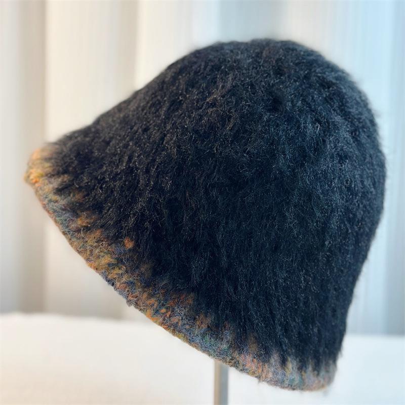 Winter Women's Warm Hat Knitted Hat Women's Fisherman Plush Hat