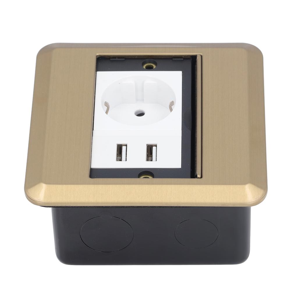 Table Connection Box Conference Room Countertop Desktop Socket Outlet Strip EU Standard 2 Hole with 