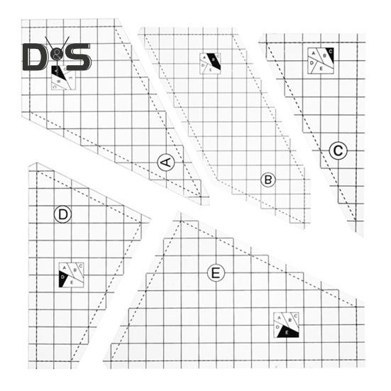 

3/4/5 шт. линейка для квилтинга нестандартная линейка для шитья пэчворка шаблон трафарет руководство проекты для шитья своими руками раскрой ткани линейка для дизайна одежды 5pcs