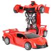 One-Key Transforming Bugatti Pull-Back Car Robot Toy